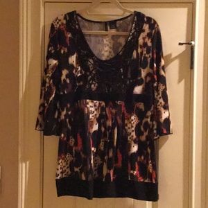 New Direction Long V-neck Top